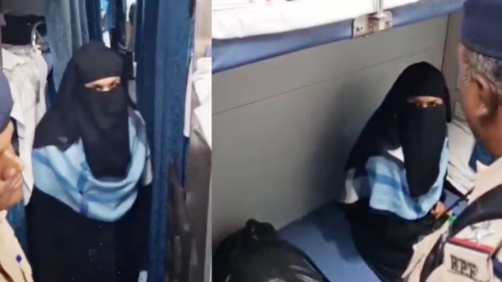 ट्रेन के AC कोच में बुर्के वाली महिला का दिखा आतंक, RPF भी बेबश, कहा – टिकट मांगा तो ‘टुकड़े-टुकड़े करके फेंक दूंगी…’