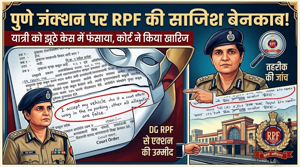 पुणे जंक्शन पर RPF की साजिश बेनकाब!, यात्री को झूठे केस में फंसाया, कोर्ट ने किया खारिज