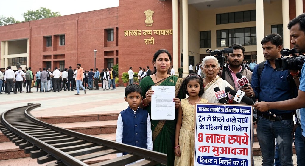 झारखंड हाईकोर्ट का फैसला: ट्रेन से गिरने वाले यात्री के पास टिकट न मिलने पर भी परिजनों को मिलेगा मुआवजा, ट्रिब्यूनल का आदेश खारिज